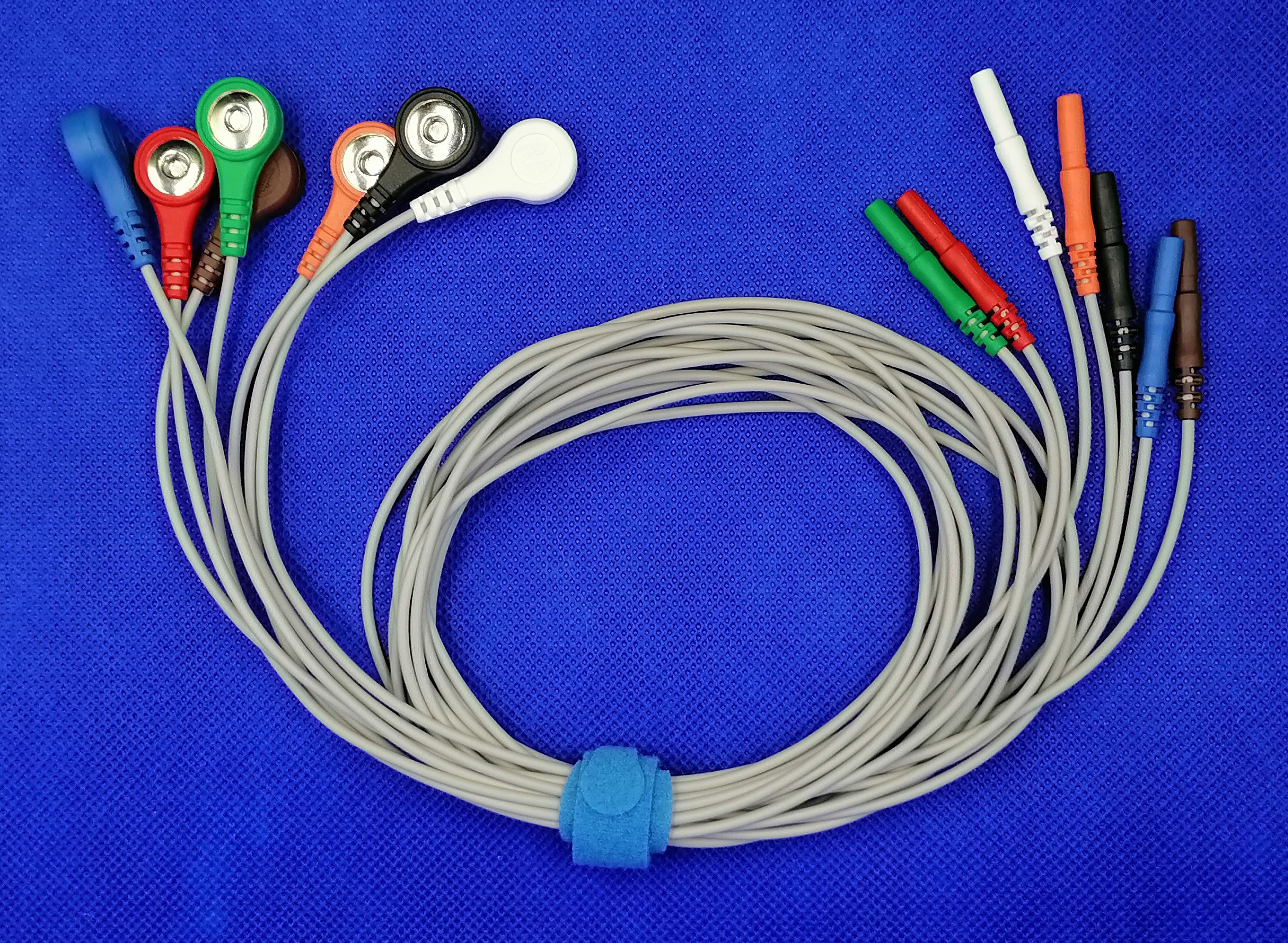 ЭКГ кабели отведений для суточного монитора Getemed CardioMem CM 3000 [кроме CardioMem CM 3000-12BT (2013г.в.) и CM 3000SM (2013г.в.)], DIN 1,5мм, комплект из 7 отведений