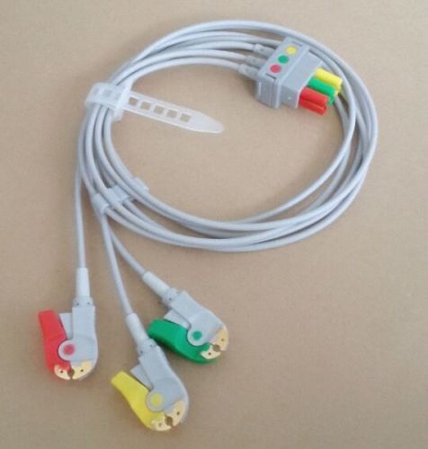 ЭКГ кабель пациента для GE-Critikon, Datex Ohmeda, Hellige  545315-HEL, 3 электрода, IEC, зажим