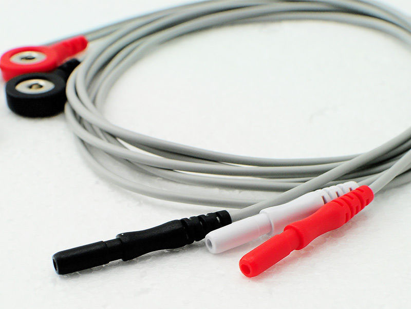 ЭКГ кабель пациента для  для Medrad Veris, Air Shileds, ATL Ultrasound, Biochem International (BCI), Colin, Spacelabs 90341, 3 электрода, кнопка