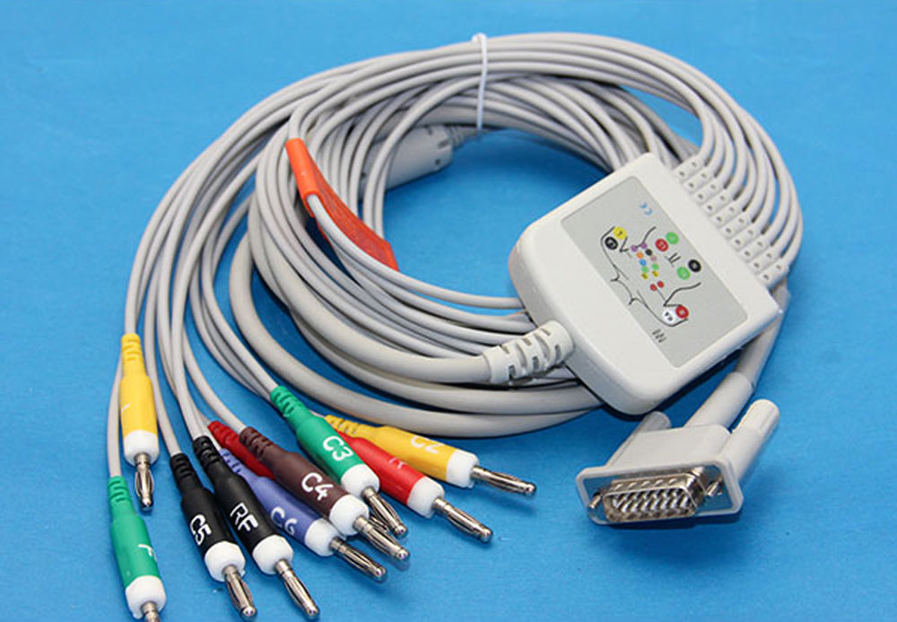 ЭКГ кабель пациента для Mortara ELI 110, ELI 150, ELI 150C, ELI 150 Rx, ELI 210, ELI 230, ELI 250, ELI 250C, ELI 350 без модуля WAM (Wireless Aqusition Module), CareCenter MD