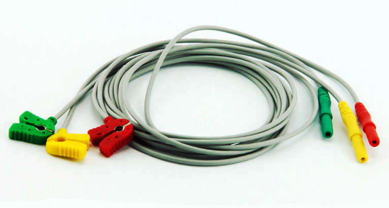 ЭКГ кабель пациента для DIN 1,5mm 3 отведения, IEC, зажим Clip