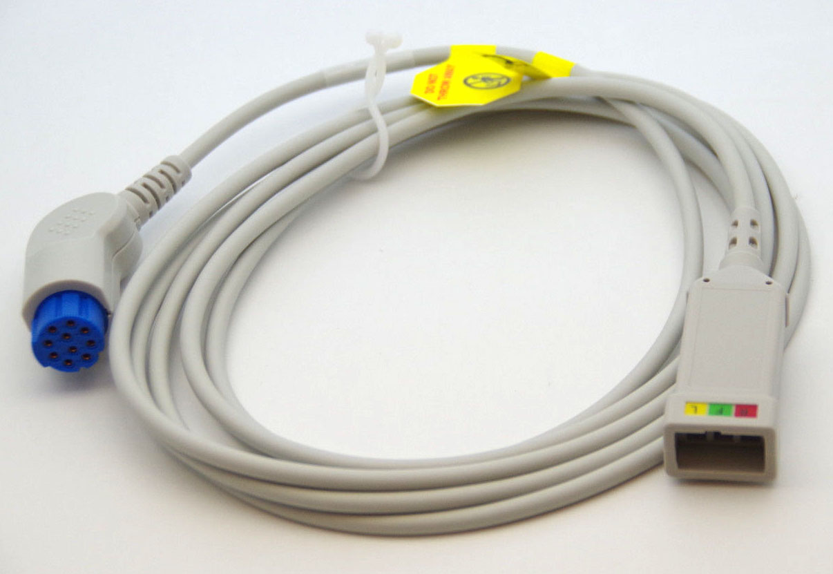 Магистральный Trunk кабель GE Datex-Ohmeda  545300-HEL, AS/3, CS/3, S/5, Cardiocap 1, Cardiocap 2, Cardiocap 5, Light Monitor и Satliteplus, на 3 отведения, IEC