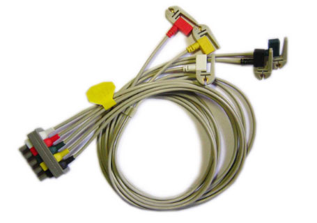 ЭКГ кабель отведений для монитора пациента Philips M3, M4, MP20, MP30, MP40, MP50, MP70, MP80, VM4, VM6, VM8, (используется с M1663A), 5 отведений, клипсы