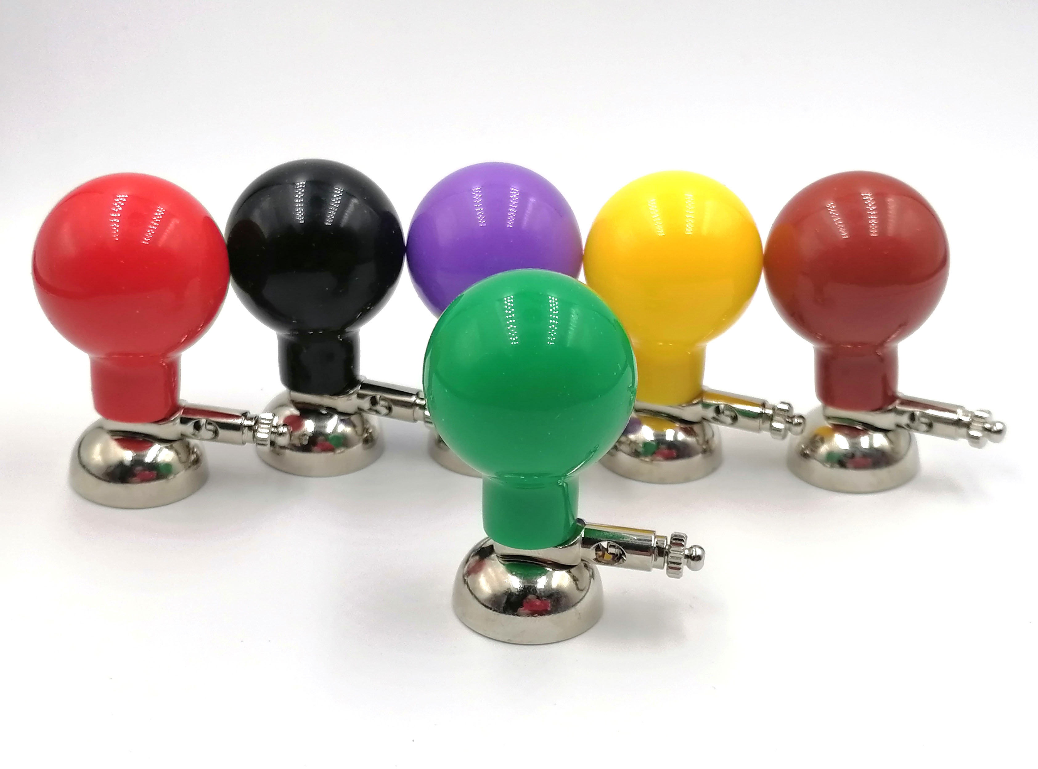 Электроды присоски ЭКГ многоразовые для взрослых разноцветные комплект 6 шт, с винтом и зажимом