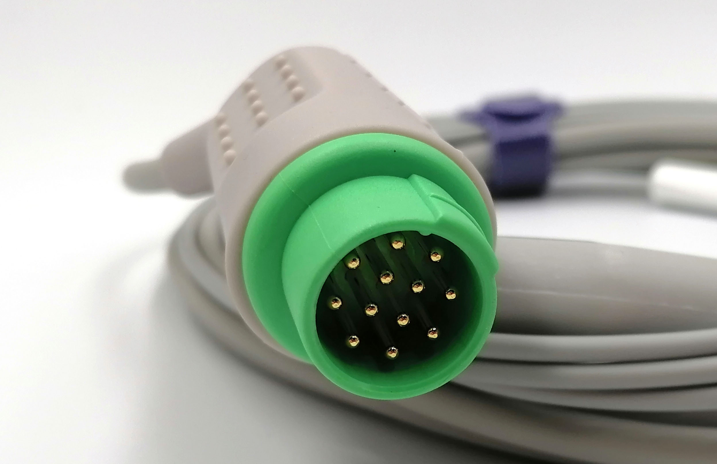 ЭКГ кабель пациента для Schiller Argus LCM, LCM Plus, TM-7, 3 отведения, кнопки