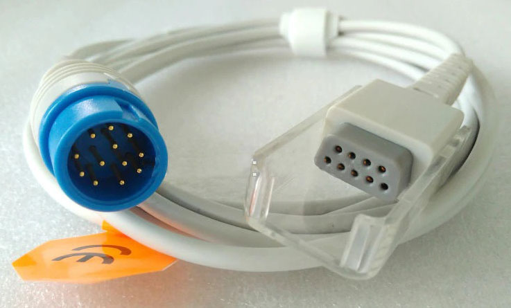 Удлиннительный кабель адаптер SpO2 для пульсоксиметрического датчика монитора пациента Comen C90, WQ-004, c 12Pin на DB9 
