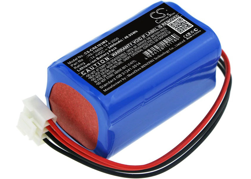 Аккумуляторная батарея для электрокардиографа Carewell ECG-1103,ECG-1103B, ECG-1103G, ECG-1103L, ECG-1106, HX-18650-14.4-2000, 14.4V, 3400mAh